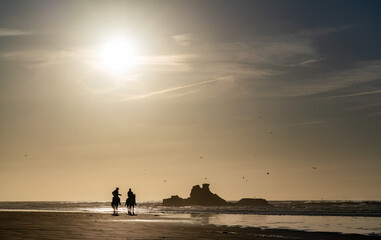 Views around Essaouira a port town in Morocco Sunset