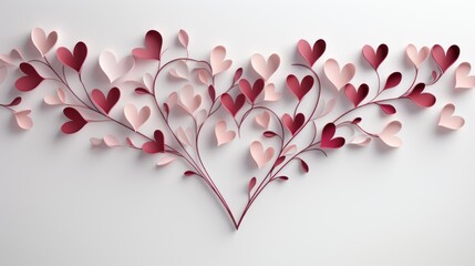 Romantic Paper Hearts: A Valentine's Day Design