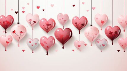 Romantic Heart Balloons Valentine's Day Celebration