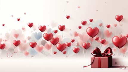 Romantic Valentine's Day Gift with Heart Balloons
