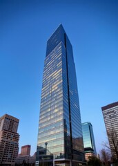 Obraz premium Charlotte north carolina skyscraper city building skyscraper downtown business architecture cityscape