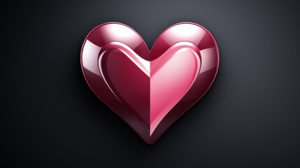 A Crimson Heart: A Digital Rendering of Love
