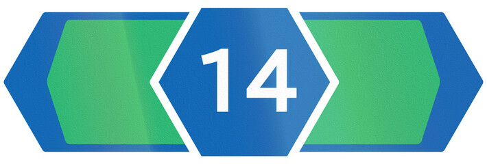 Japanese road sign - Prefecture Route Sign (principal local road) - Both directions