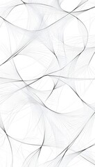 A delicate composition of curving lines and intersecting patterns on white