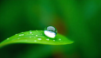A World Within a Drop,
Pure Serenity in Macro View,
Emerald Leaf, Liquid Light,
A Tiny Universe on a Leaf