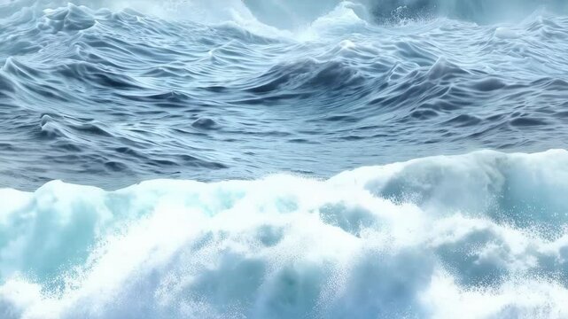 A solitary ocean wave crashes gracefully a, capturing the fluidity and power of nature in a mesmerizing display