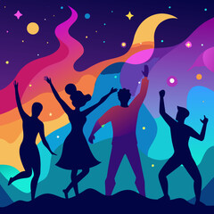 dancing people in the night club