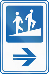 Japanese road sign - Ramp to the right - Vertical version