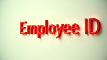 Employee ID signage displayed on a wall in an office environment