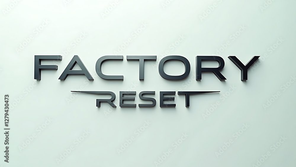 Poster factory reset instructions displayed in a sleek modern typography on light background
