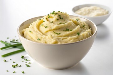Hot Mashed Potatoes in a Deep Bowl 