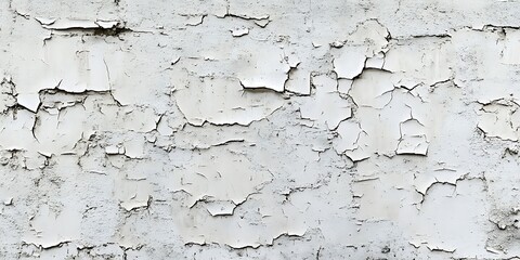 Obraz premium Cracked White Paint Texture on Wall