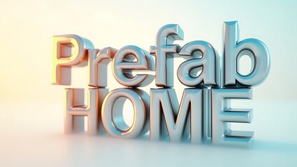 Modern prefab home design showcasing sleek typography in a minimalist setting