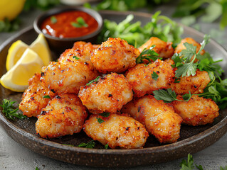 Alligator tail with tangy seasoning