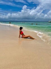 young woman on the beach