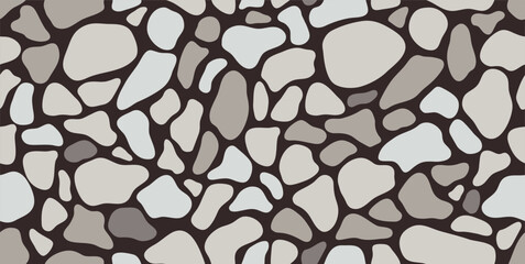 Vector seamless pattern of small stones for textile design