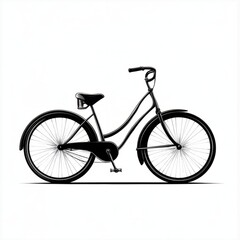 Classic Black Bicycle: A symbol of timeless style and enduring design.