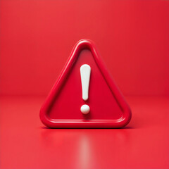 Red Warning Sign with Exclamation Mark