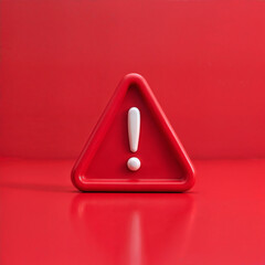 Red Warning Sign with Exclamation Mark