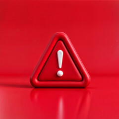 Red Warning Sign with Exclamation Mark