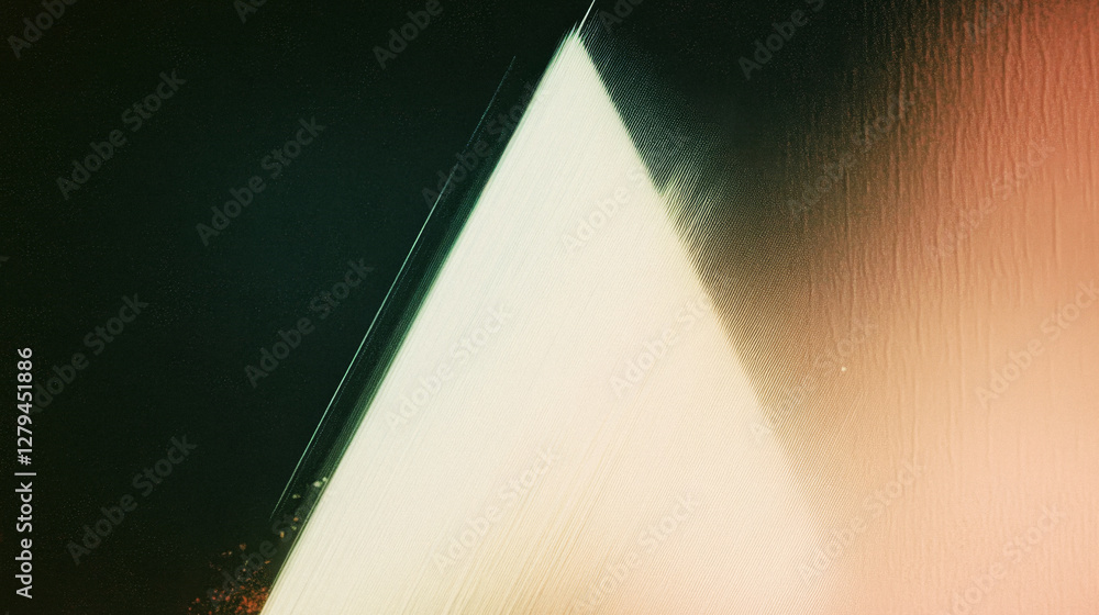 Aufkleber abstract light and shadow with geometric triangle on textured surface