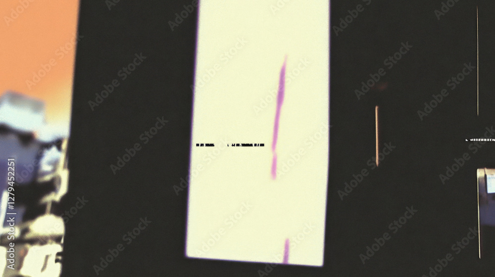 Poster abstract urban light and shadow composition with distorted text elements
