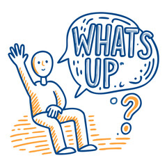 "What's Up?" casual greeting icon