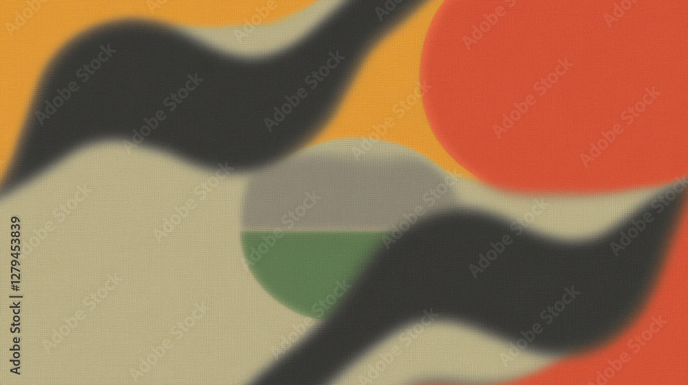 Aufkleber abstract colorful shapes with bold contrasts and geometric patterns in modern design