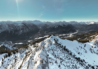 Mountain range in the Bavarian Alps
