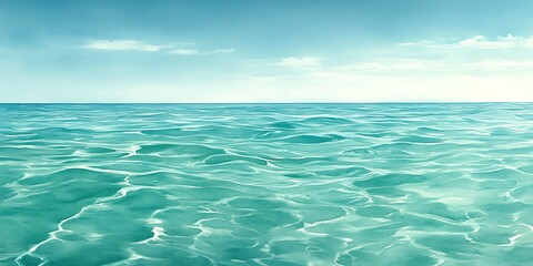 Obraz premium Calm Turquoise Ocean Horizon