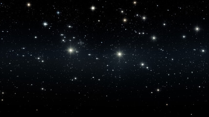 Obraz premium Particules et étoiles scintillantes et brillantes volant sur fond sombre, noir. Lumière, étoile, paillette dorée et flou. Cosmos, univers, espace. Fond pour bannière, conception et création graphique.