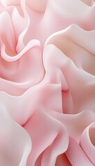 Obraz premium Pink and white abstract flowing forms create a soft aesthetic