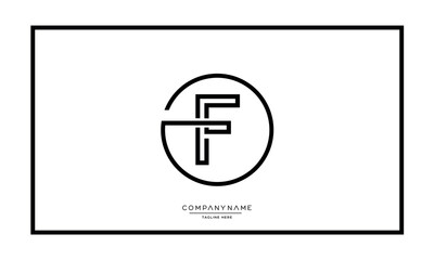 Fototapeta premium F, FF Alphabet letters logo vector icon