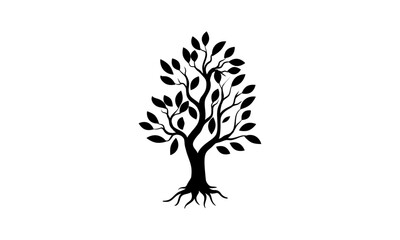 Amazing Black Silhouette Tree Vector1