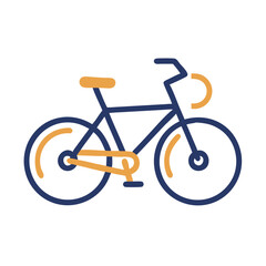 Fototapeta premium Vector icon illustrating a bicycle designed for casual outdoor activities and exercise on flat terrain during daytime