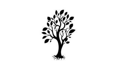 Black Silhouette Tree Vector