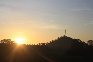 sunrise over the city