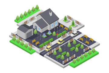 Modern house Isometric