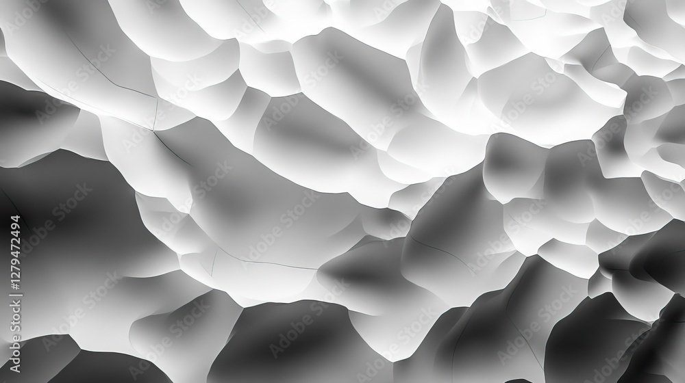 Poster abstract grayscale texture of undulating peaks and valleys. ideal for backgrounds, website design, o