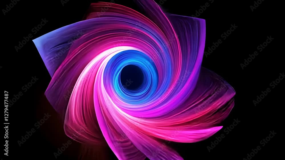 Aufkleber mesmerizing abstract swirl of neon colors and intricate patterns, a visual dance