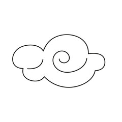 Creative illustration of a swirling cloud design in a minimalistic style