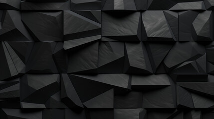 Obraz premium Fond d'un mur noir, texture ardoise, brique, charbon. Ambiance sombre. Arrière-plan pour conception et création graphique.
