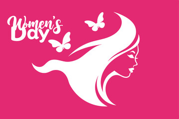 international women's day greeting card vector art illustration
