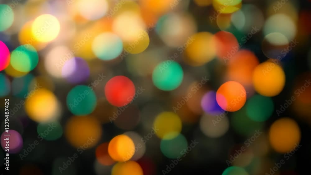 Poster colorful bokeh lights create a mesmerizing and vibrant background effect in motion