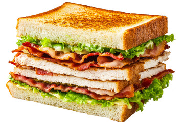 Tasty bacon and chicken sandwich