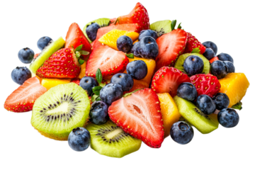 Fresh mixed fruit display with vibrant colors