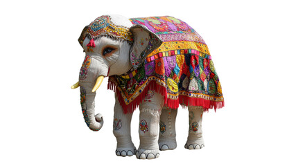 Colorful elephant in a parade