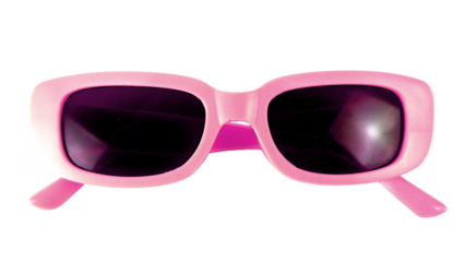Sunglasses pink isolated on white background children pastel rectangle round frame eyeglasses isolated transparent