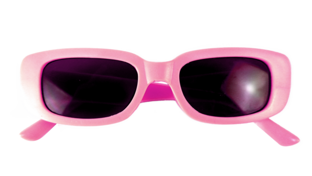 Sunglasses pink isolated on white background children pastel rectangle round frame eyeglasses isolated transparent