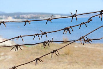 view of the barbed